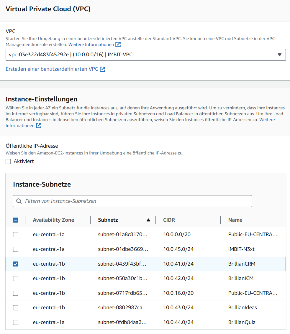 Step 3 of setting up Beanstalk Application